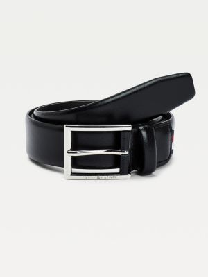tommy hilfiger black leather belt