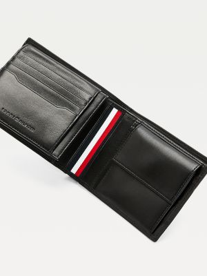 Downtown Leather Flap Wallet | BLACK 