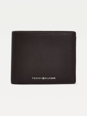 tommy hilfiger trifold wallet brown