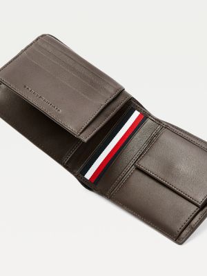 tommy hilfiger brown men's wallet