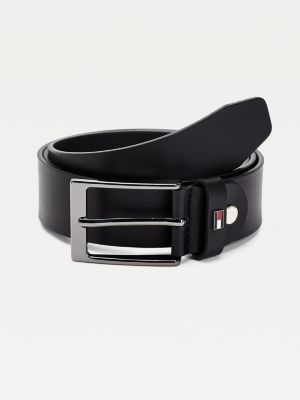 Layton Adjustable Leather Belt BLACK Tommy Hilfiger