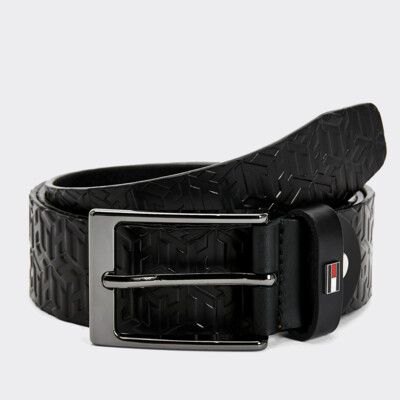 Layton Adjustable Leather Monogram Belt 