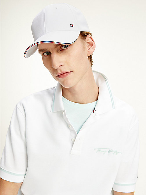 Rare Tommy Hilfiger Hat Cap Flag Logo Spell Out White Color Adjustable Cap Unisex Adult
