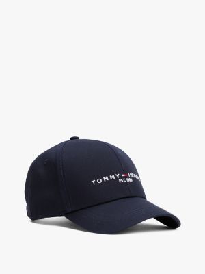 Casquette Tommy Hilfiger bleue en coton bio pour homme I Georgespaul