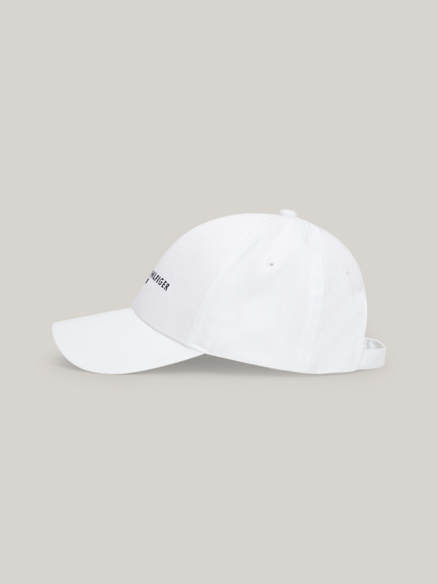 white czapka z daszkiem z kolekcji th established dla mężczyźni - tommy hilfiger