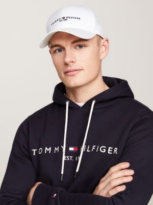 Casquette unisexe Tommy Hilfiger blanche en coton bio