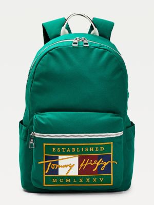 green tommy hilfiger backpack