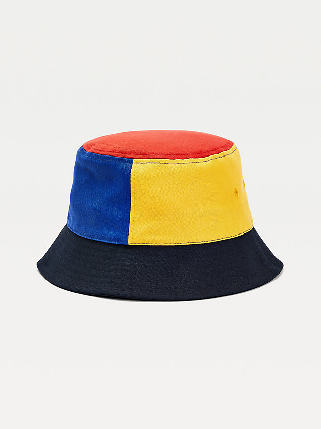 blue kapelusz z blokami kolorów z flagą dla mężczyźni - tommy jeans