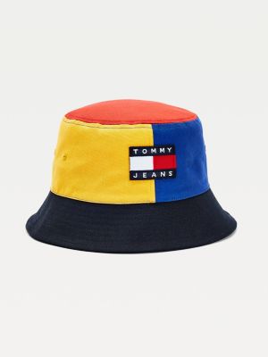 Flag Badge Colour-Blocked Bucket Hat | BLUE | Tommy Hilfiger