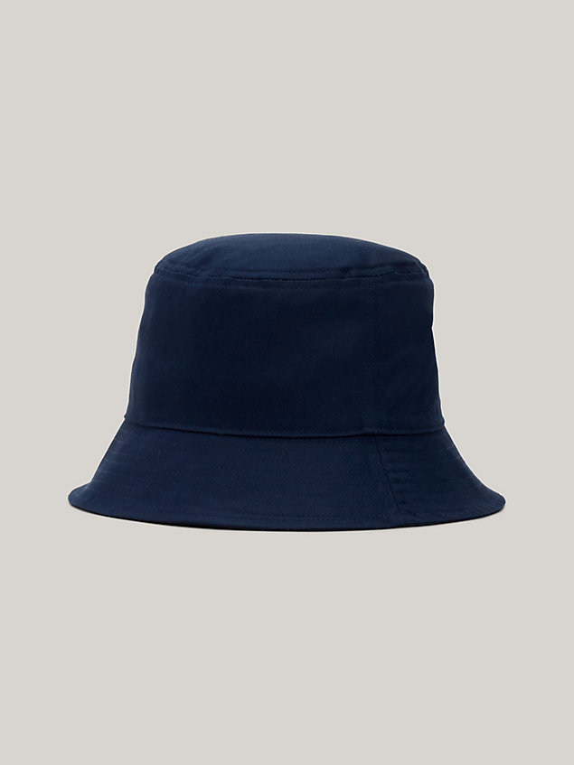 blue kapelusz rybacki z haftowaną flagą dla mężczyźni - tommy jeans