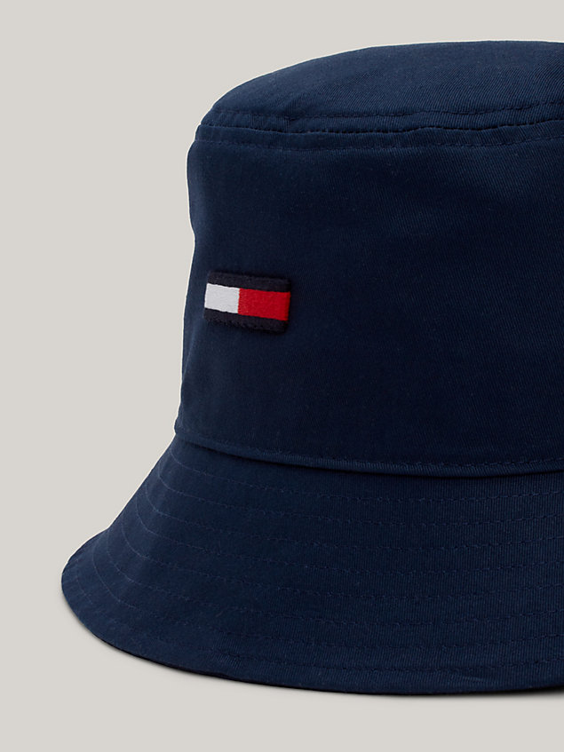blue kapelusz rybacki z haftowaną flagą dla mężczyźni - tommy jeans