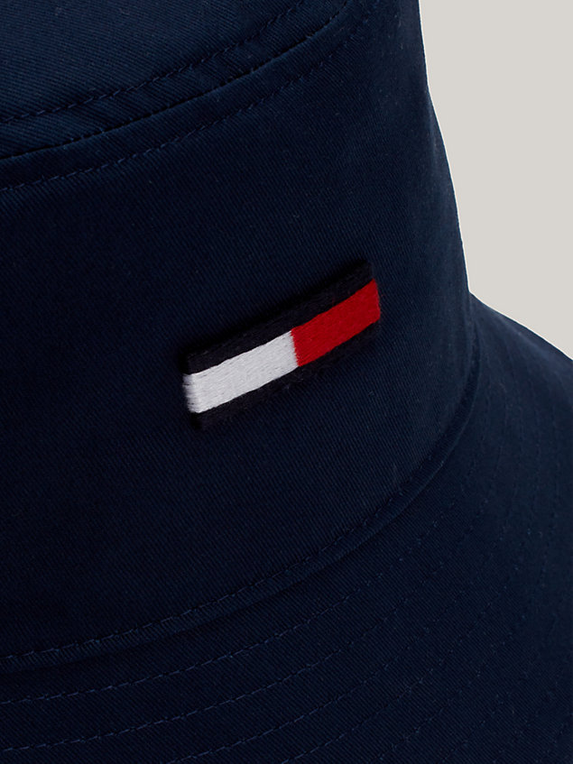blue flag embroidery bucket hat for men tommy jeans