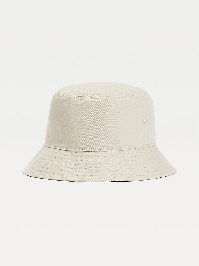 Tommy Badge Pure Cotton Bucket Hat | BEIGE | Tommy Hilfiger