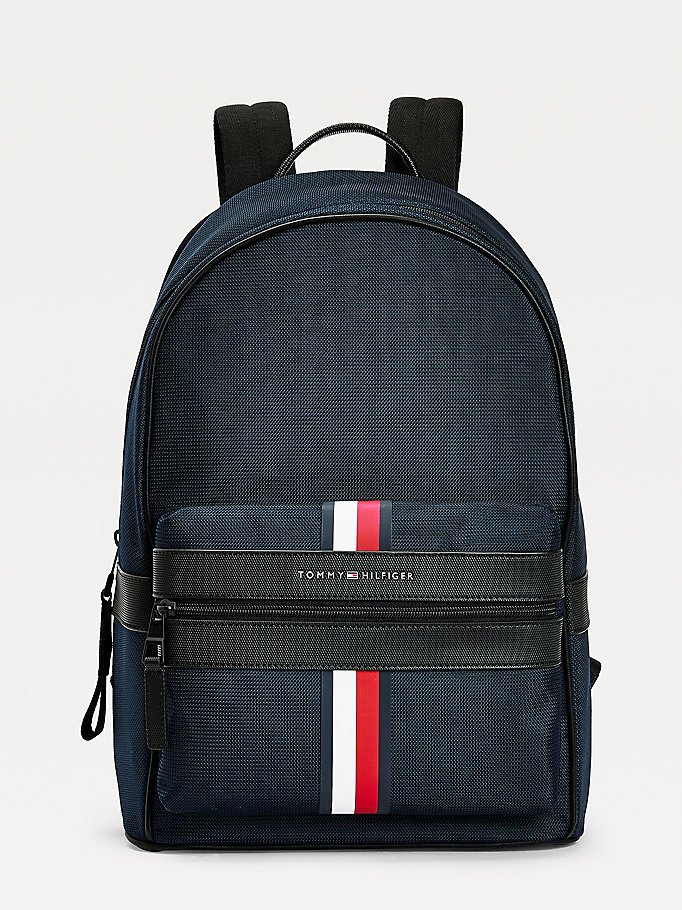 blue signature tape backpack for men tommy hilfiger