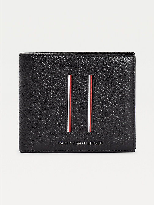 black downtown card and coin wallet for men tommy hilfiger