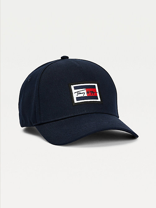 blue signature flag baseball cap for men tommy hilfiger