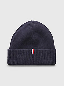 blue 1985 collection uptown beanie for men tommy hilfiger
