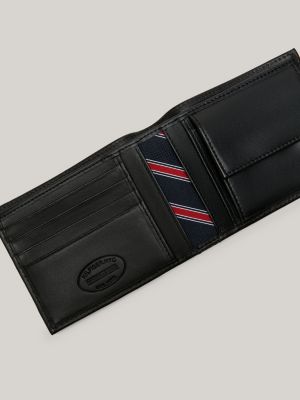 black leather wallet and key fob gift set for men tommy hilfiger