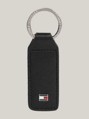 black leather wallet and key fob gift set for men tommy hilfiger