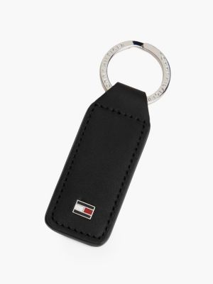 black leather wallet and key fob gift box for men tommy hilfiger