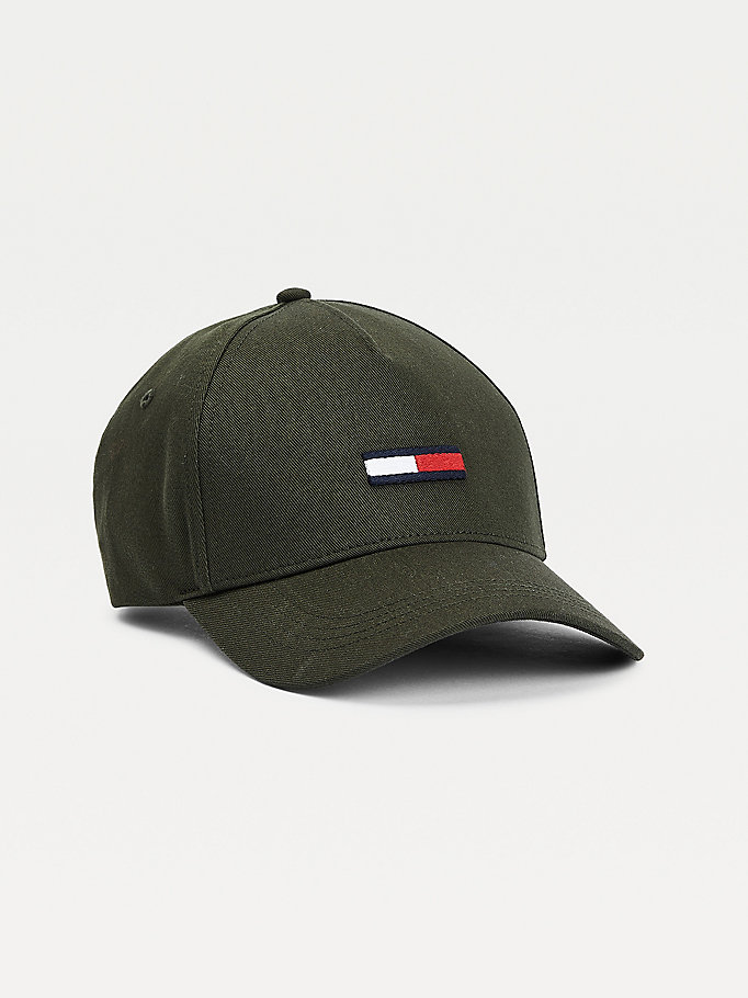 green organic cotton cap for men tommy jeans