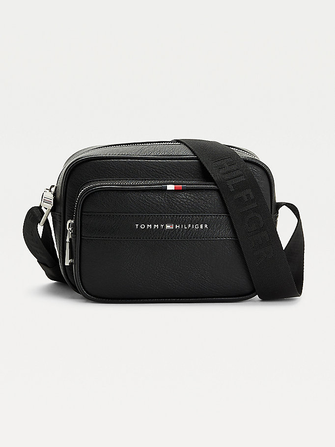 black casual reporter bag for men tommy hilfiger