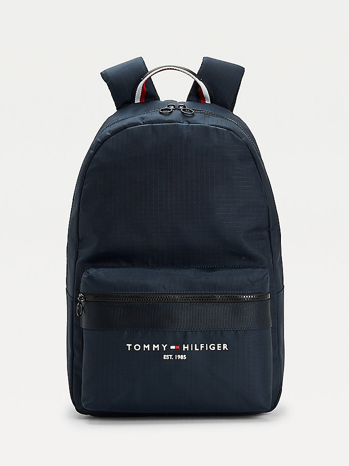 blue th established recycled polyester backpack for men tommy hilfiger
