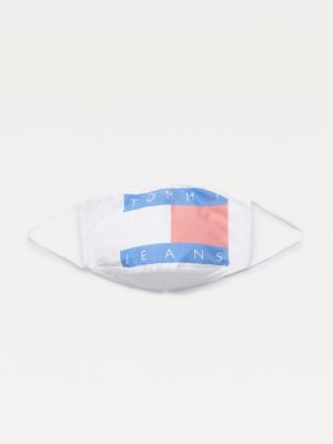 Mondkapje voor mannen met Tommy-vlagbadge | WIT | Tommy Hilfiger