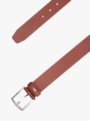 Tommy Hilfiger flag logo belt in tan