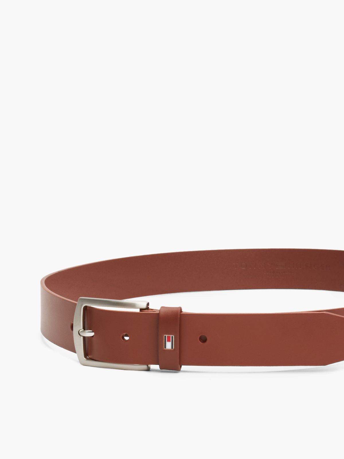 Denton Flag Keeper Leather Belt — Brown
