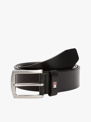 ceinture denton en cuir à drapeau blue pour hommes tommy hilfiger