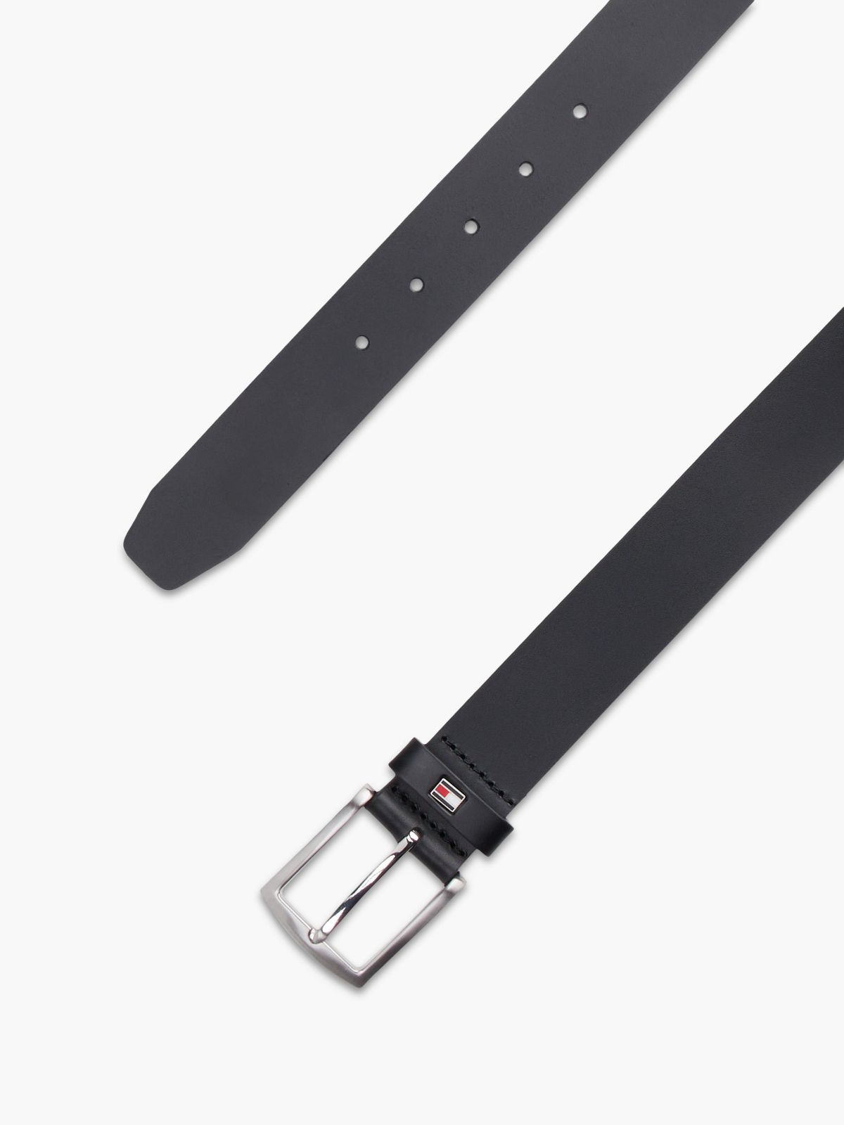 Denton Flag Keeper Leather Belt — Black