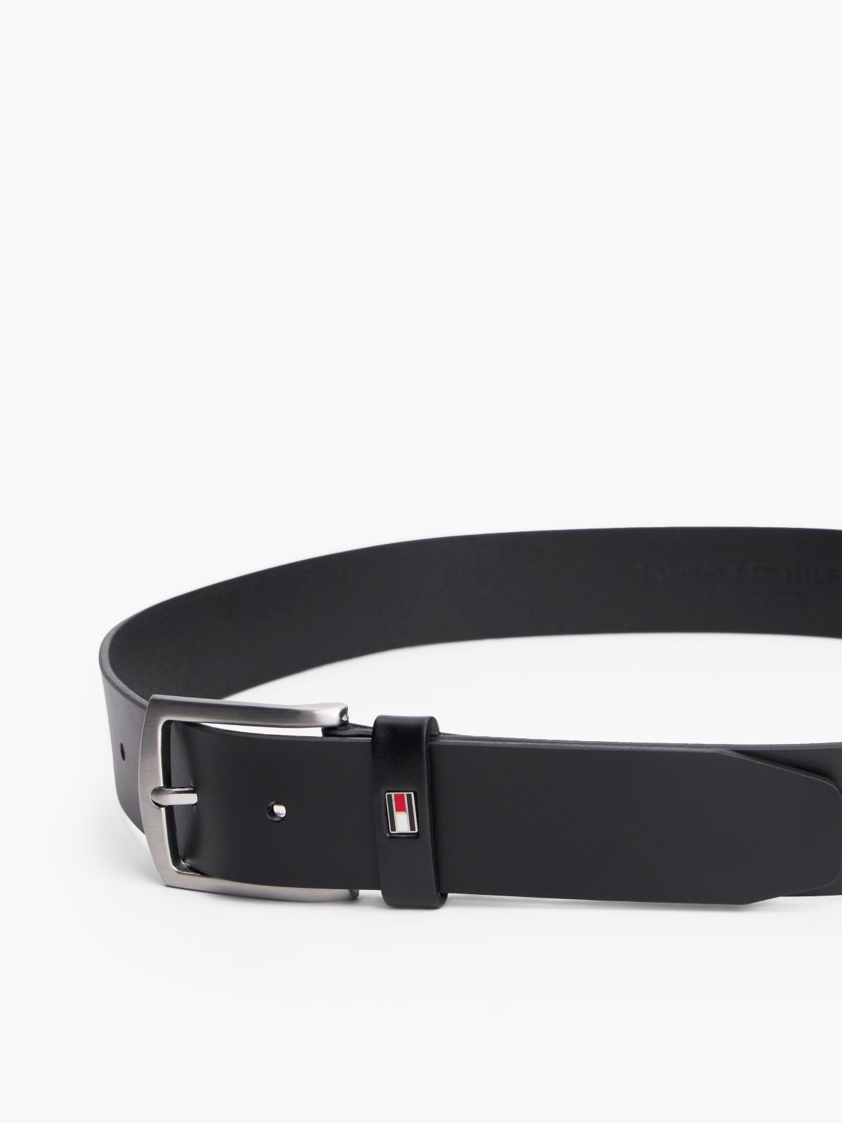 Denton Flag Keeper Leather Belt — Black