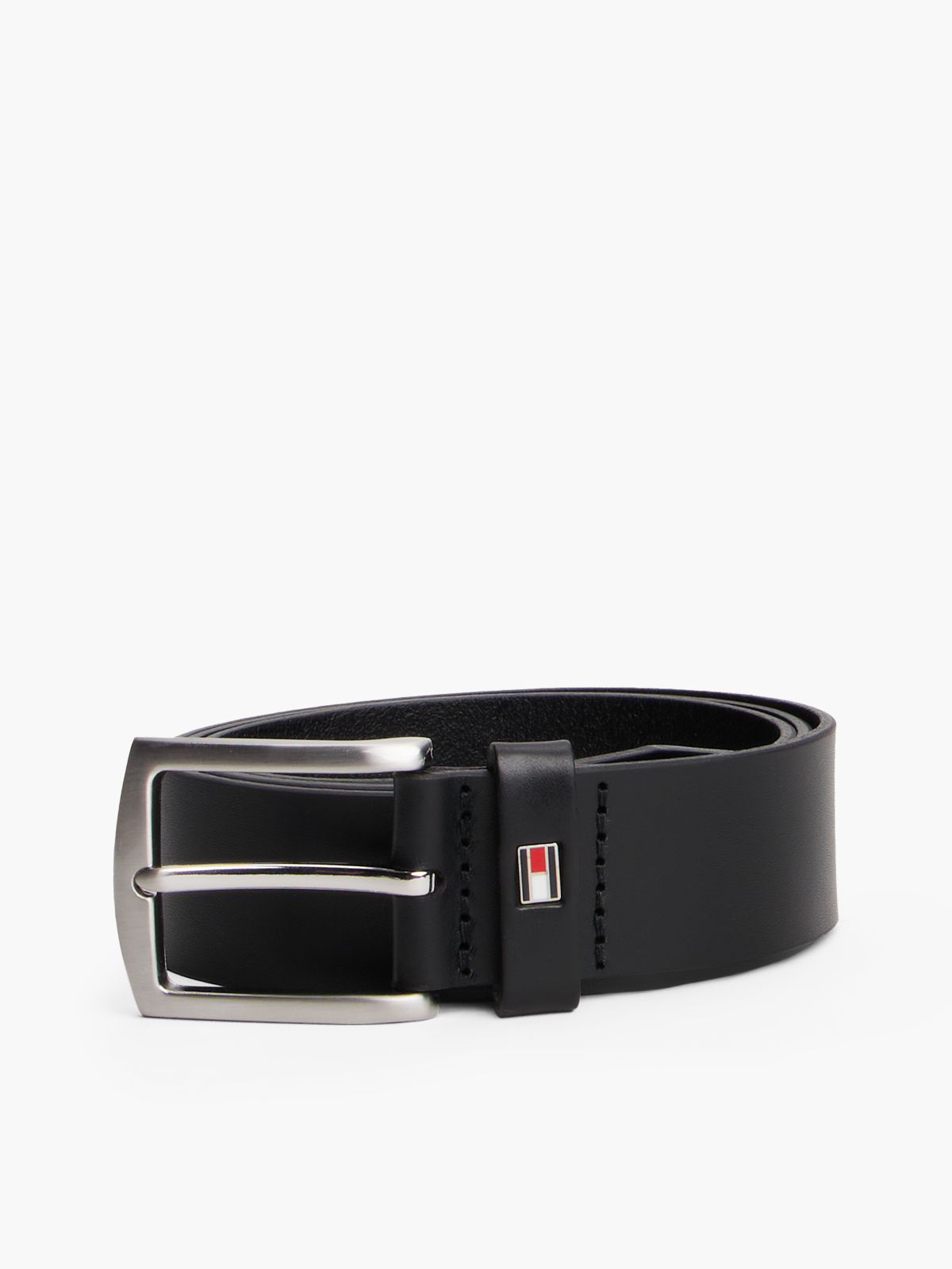 Denton Flag Keeper Leather Belt — Black