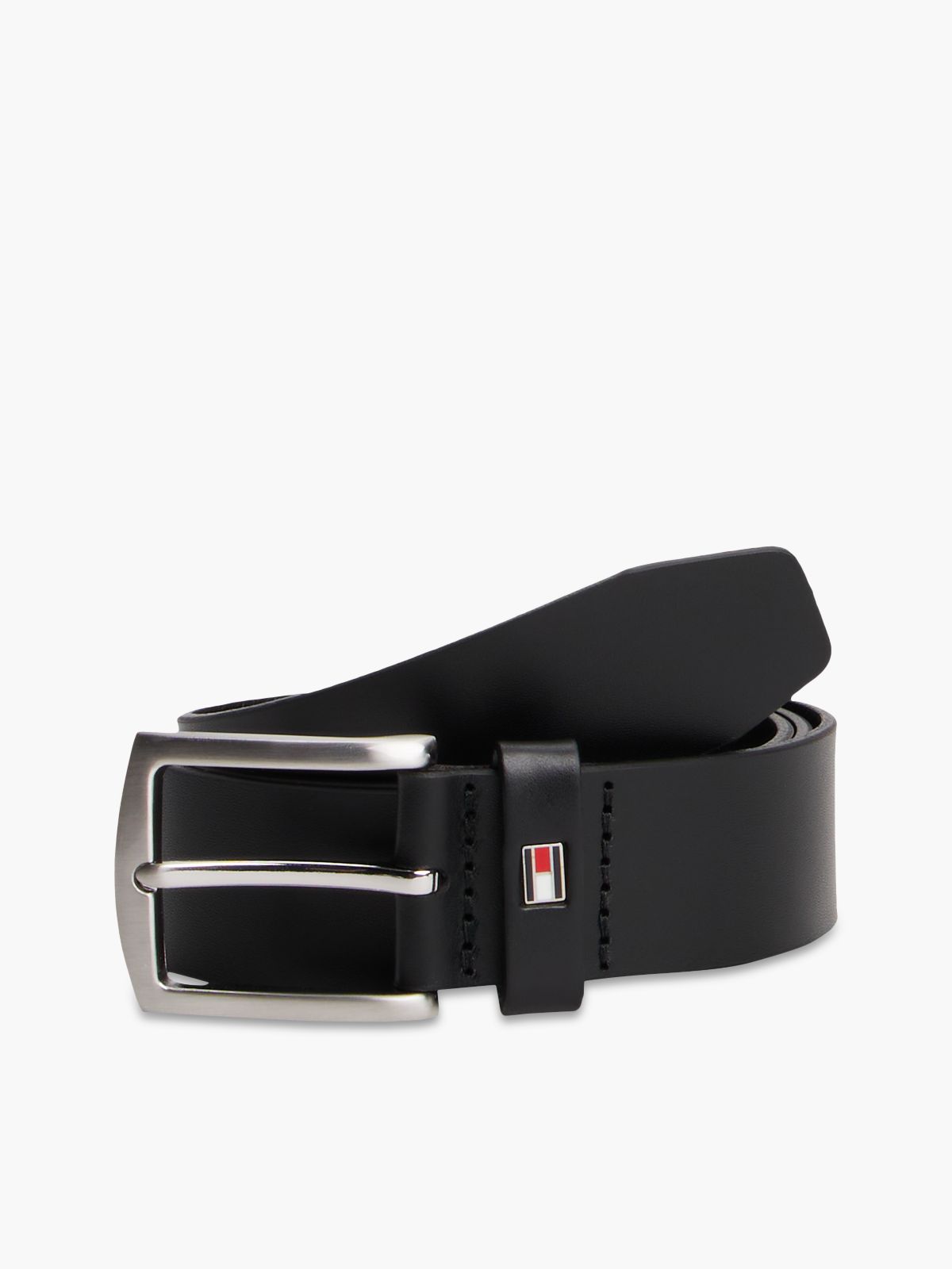 Denton Flag Keeper Leather Belt — Black