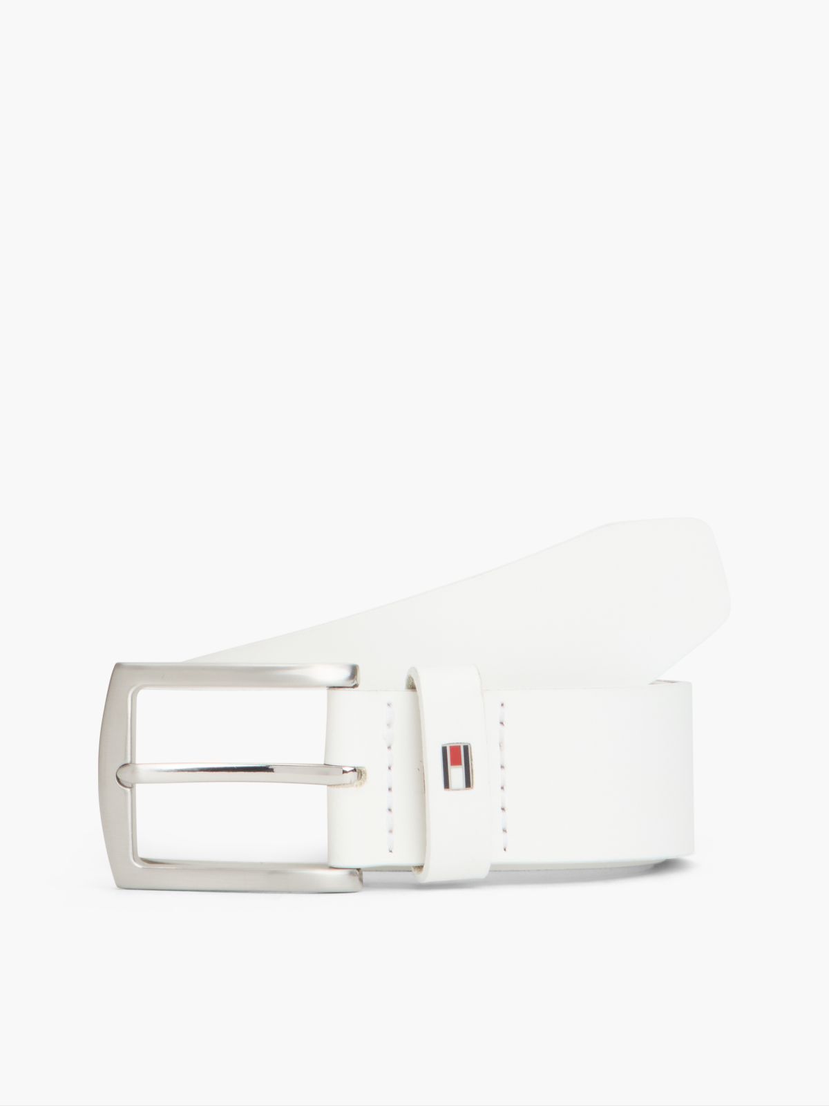 Denton Flag Keeper Leather Belt — White