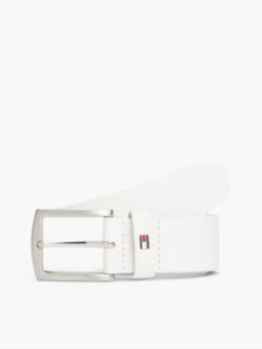 Denton Flag Keeper Leather Belt — White 1