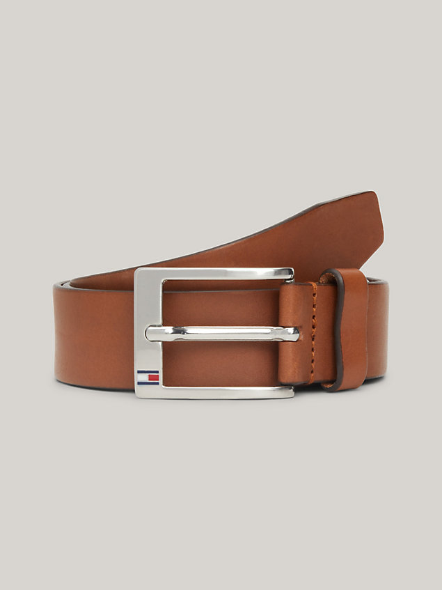 brown hampton leather belt for men tommy hilfiger