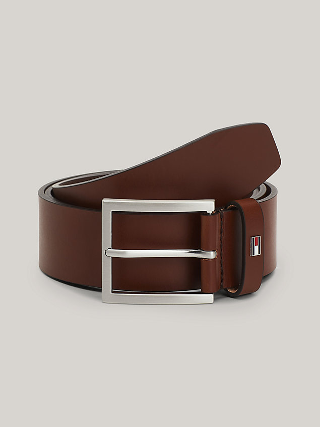 brown hampton leather belt for men tommy hilfiger