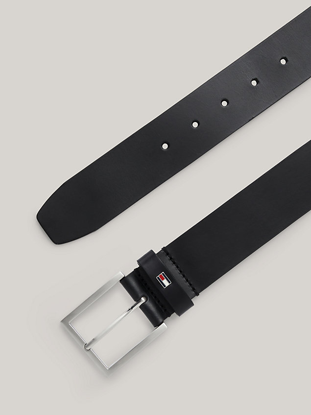 black hampton leather belt for men tommy hilfiger