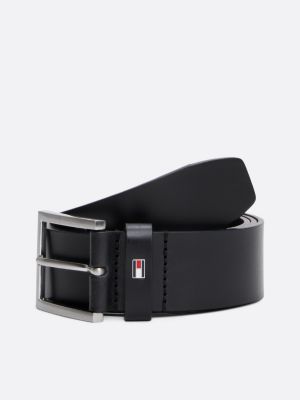 black hampton leather belt for men tommy hilfiger