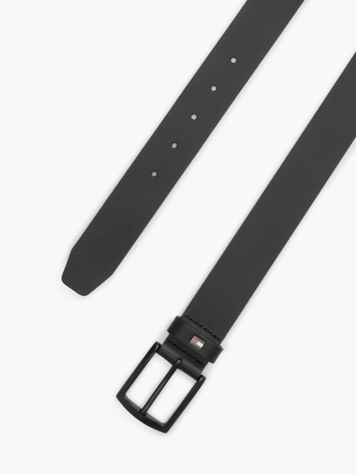 Denton Matte Leather Belt — Black