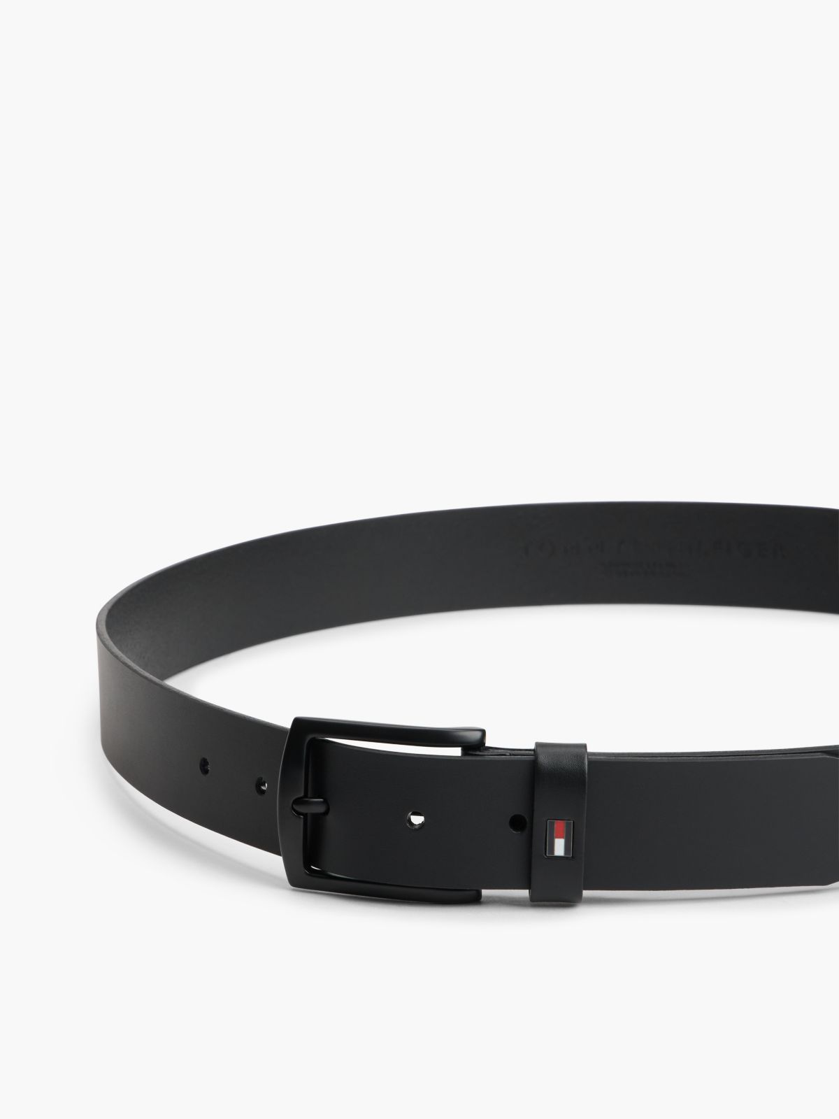 Denton Matte Leather Belt — Black