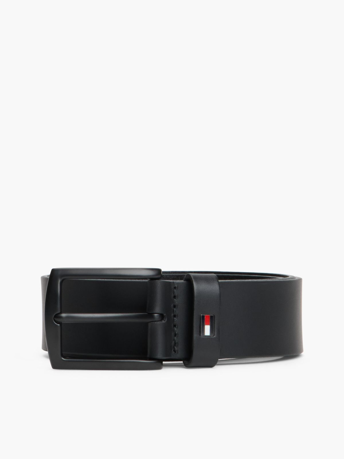 Denton Matte Leather Belt — Black