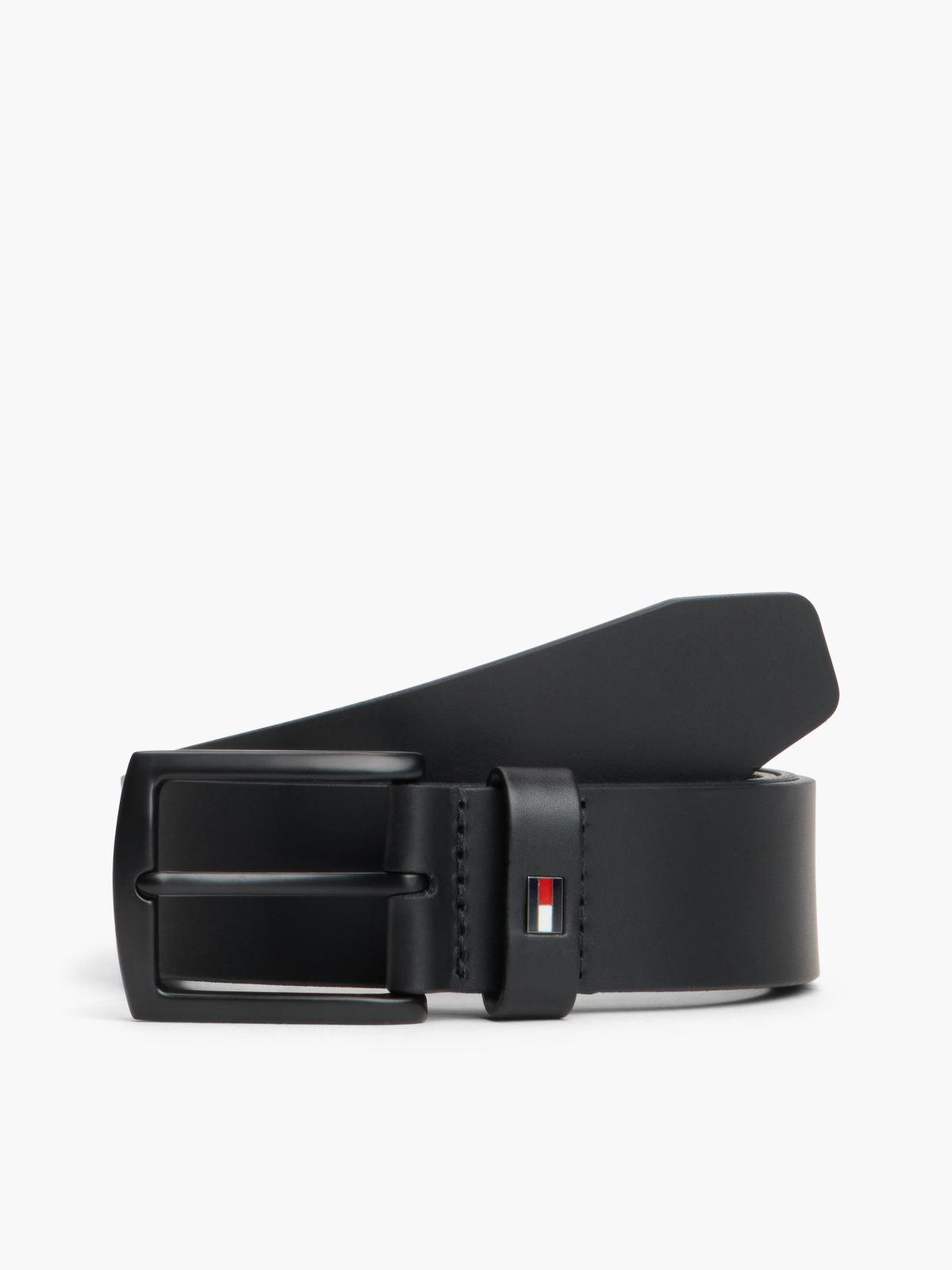 Denton Matte Leather Belt — Black