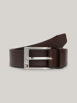 ceinture en cuir brown pour hommes tommy hilfiger