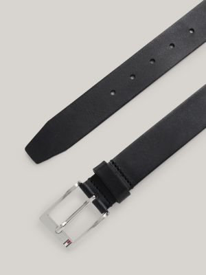 Ceinture Tommy Hilfiger en cuir noir pour homme I Georgespaul