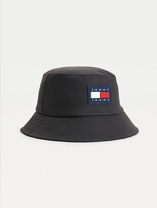 black urban bucket hat for men tommy jeans