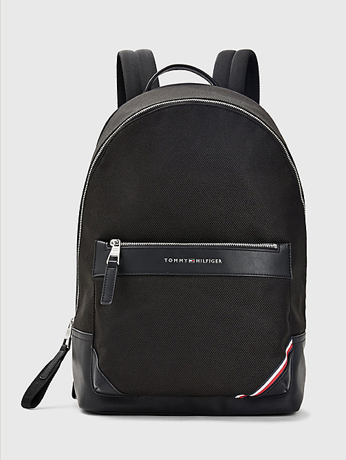black signature tape backpack for men tommy hilfiger
