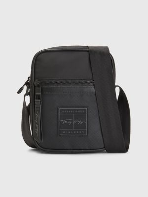 Borsa reporter piccola con firma | NERO | Tommy Hilfiger